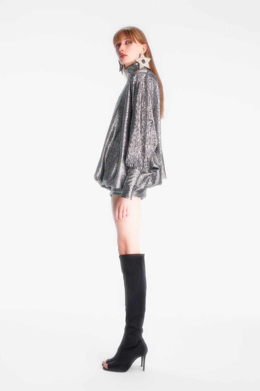 LUST DRESS / SHINY GREY