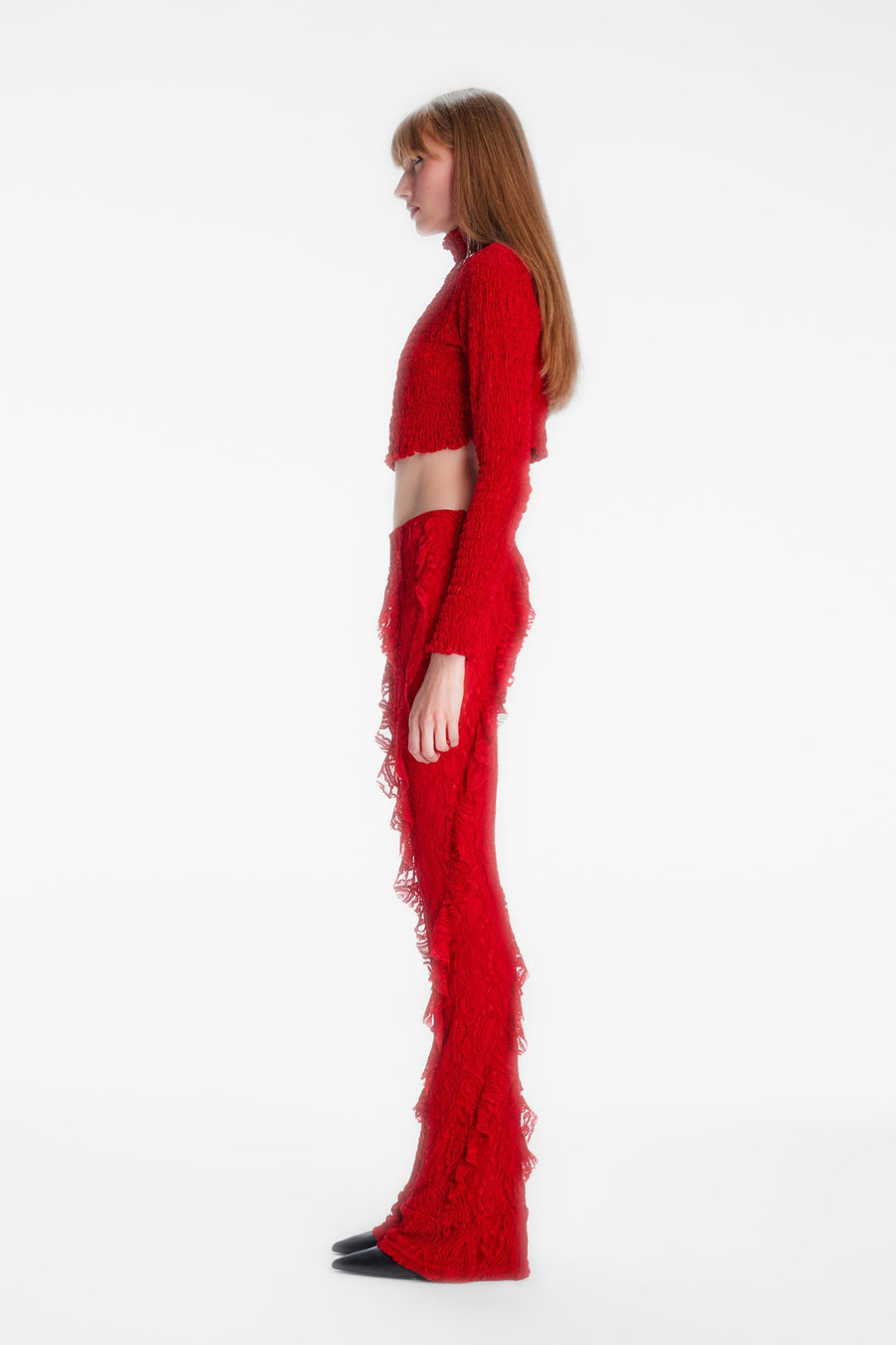 CARMEN TROUSERS / RED LACE