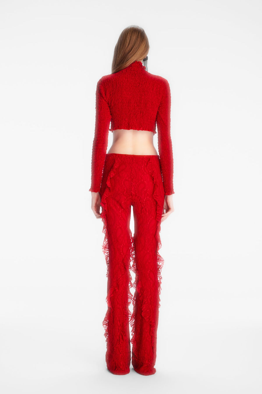 CARMEN TROUSERS / RED LACE