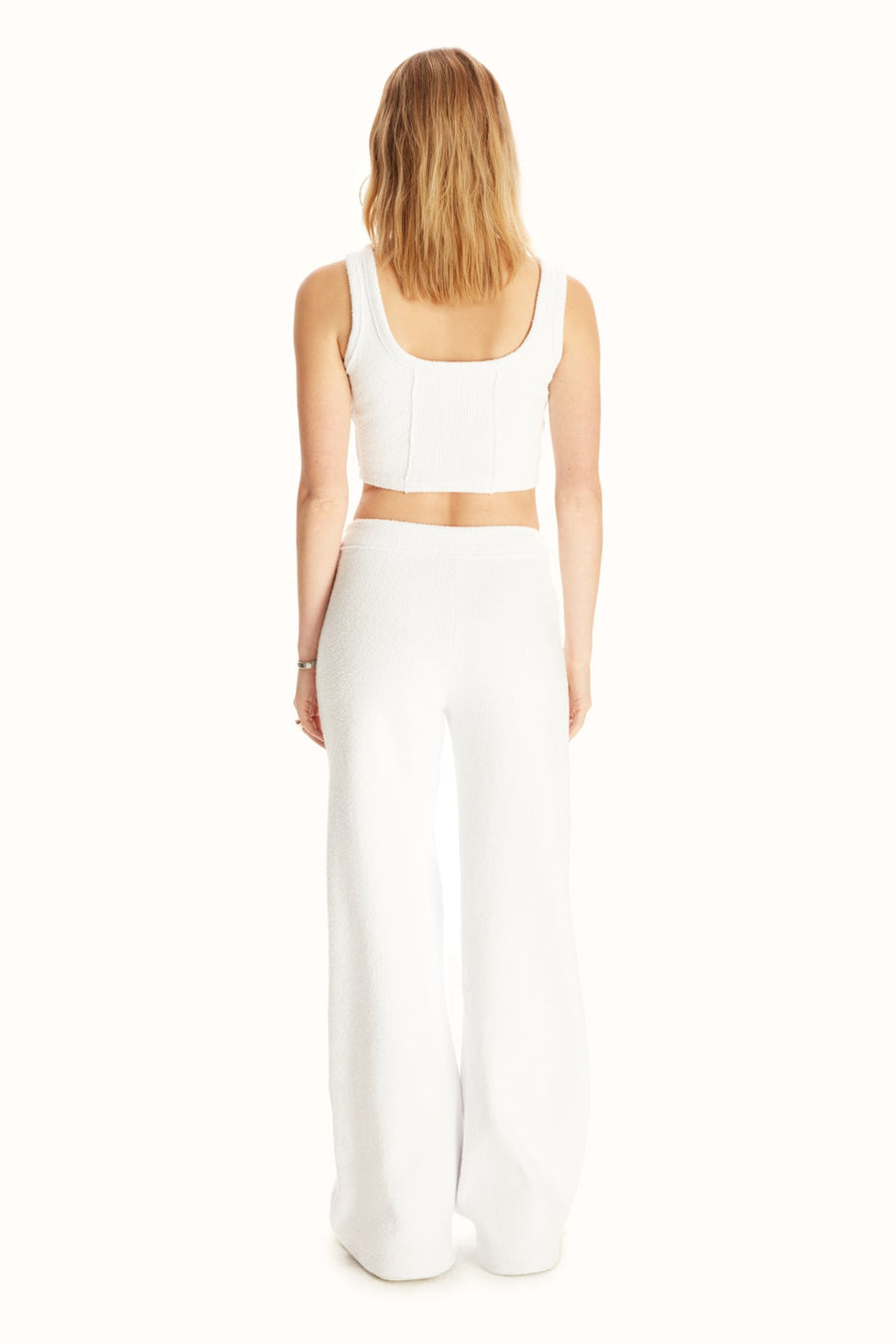 WISH KNITWEAR CROP TOP / WHITE