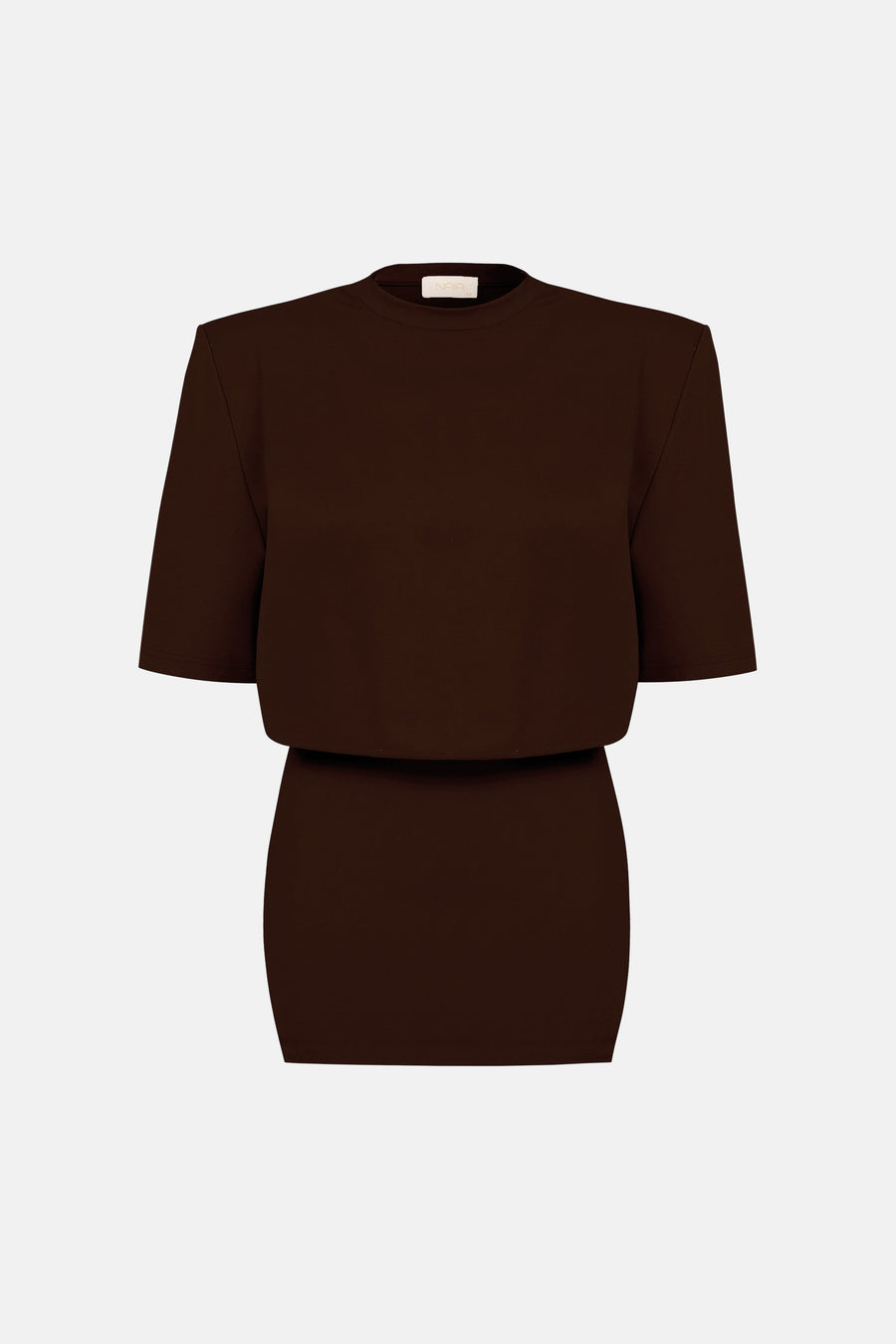 MIU T-SHIRT DRESS / BROWN