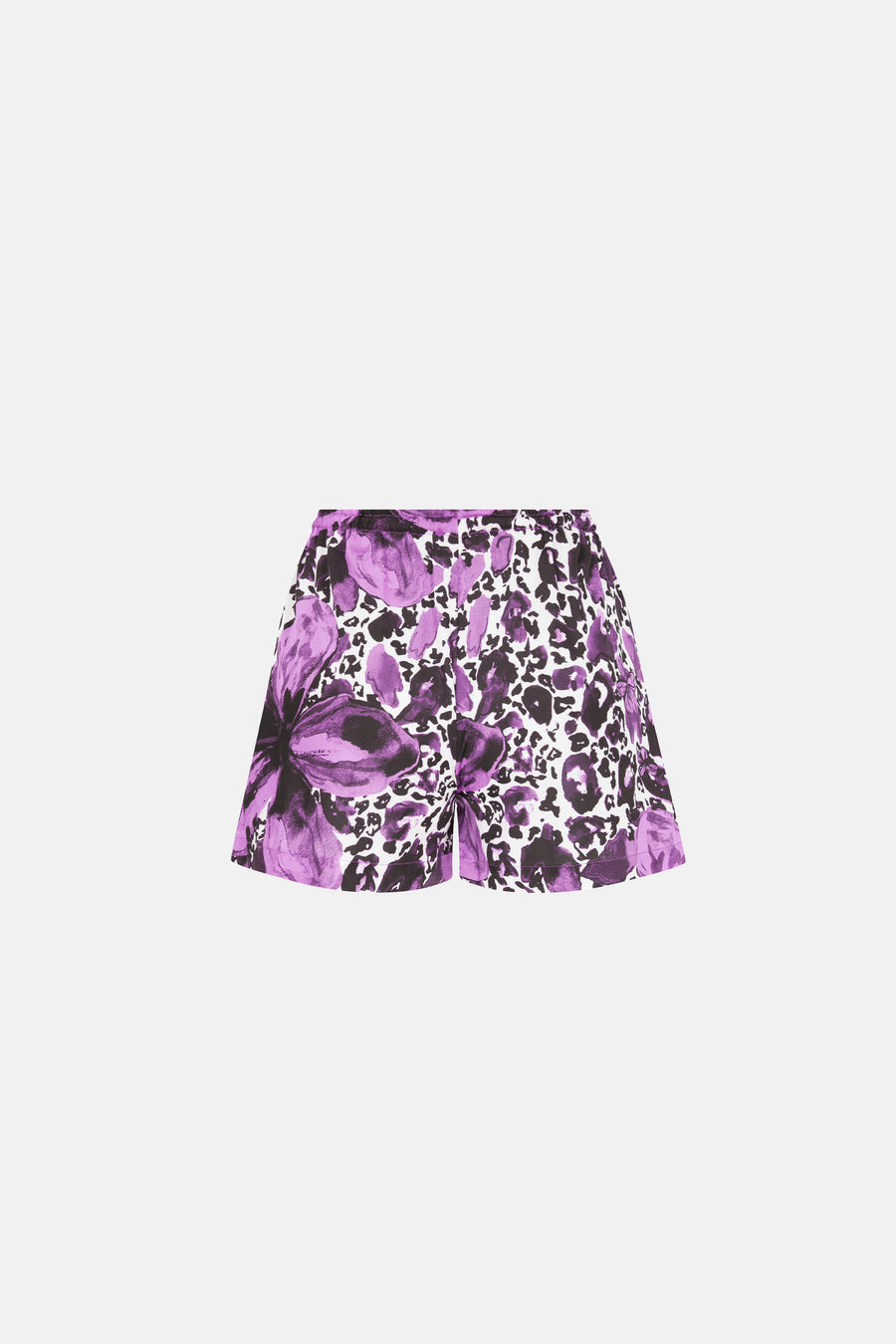 AURA SHORTS SET / BLACK PINK FLOWERED