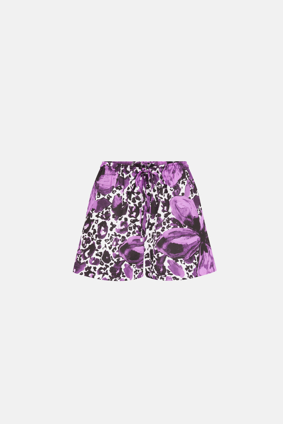 AURA SHORTS SET / BLACK PINK FLOWERED