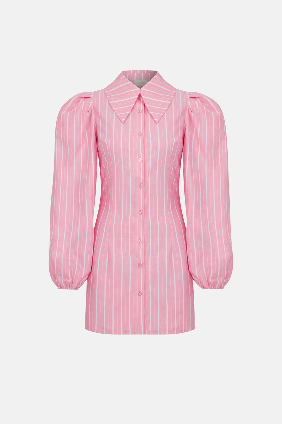 AMBER SHIRT DRESS / PINK STRIPED