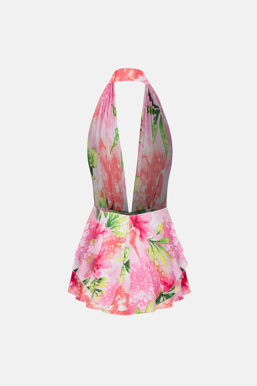 PIXIE DRESS / PINK JUNGLE PATTERN