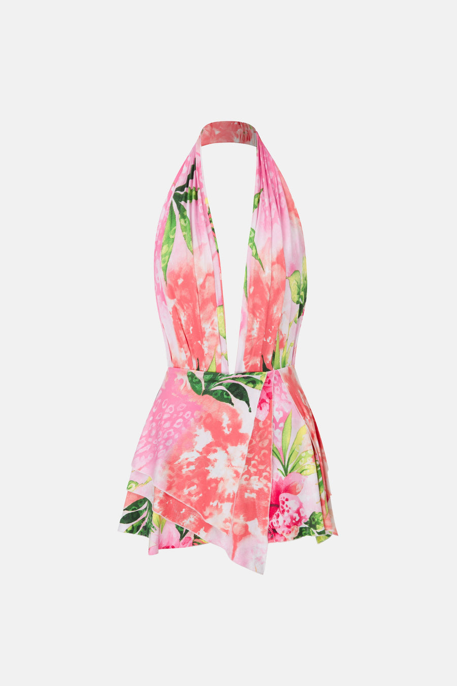 PIXIE DRESS / PINK JUNGLE PATTERN