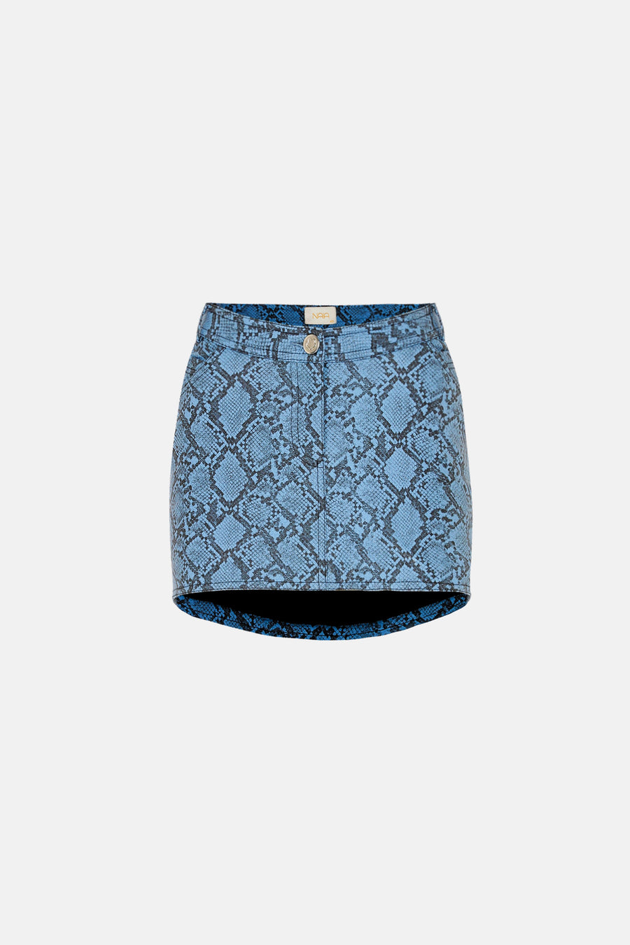 WINDSONG MINI SKIRT / BLUE SNAKE PATTERN