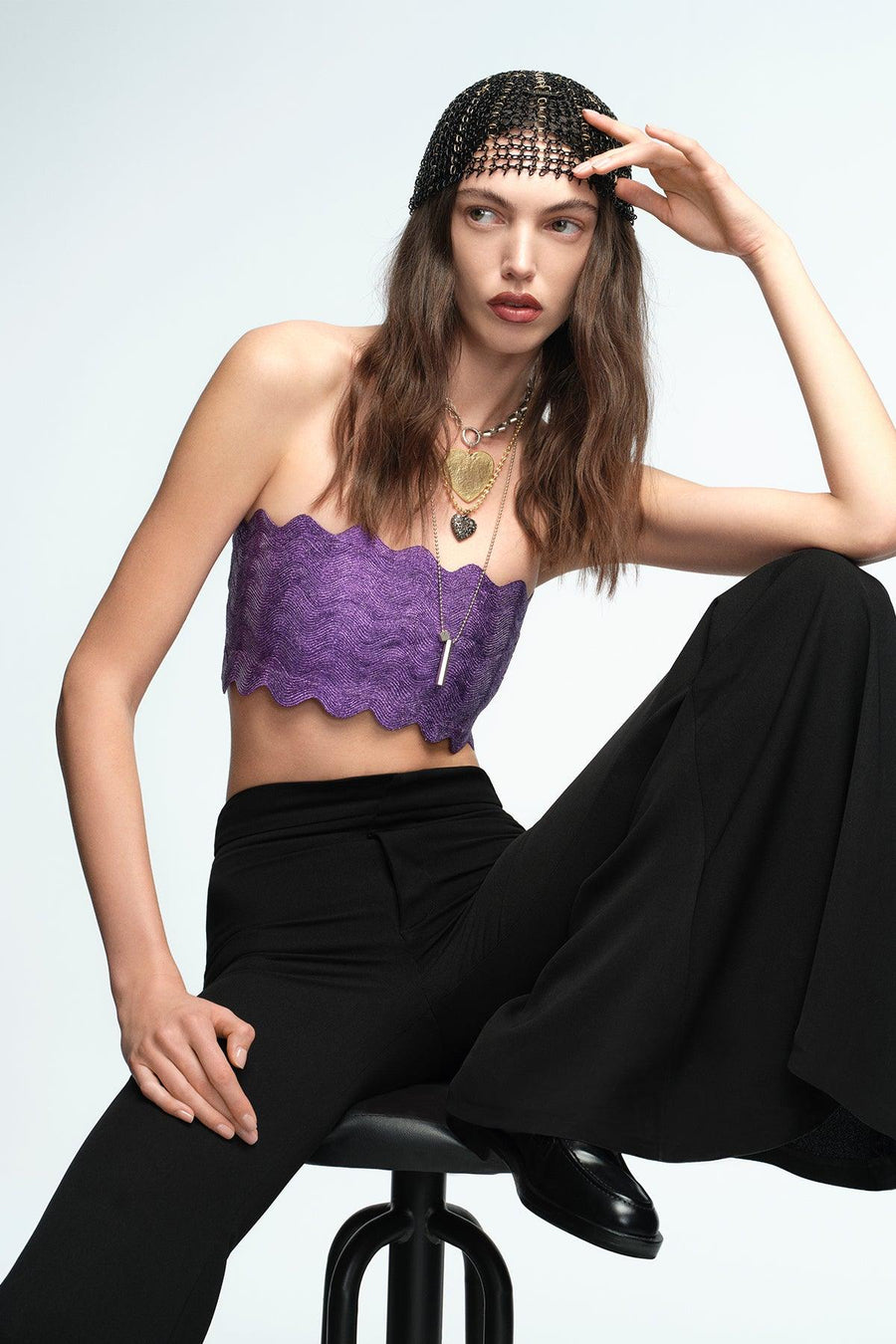 SHEA CROP TOP / PARLAK MOR - NAIA ISTANBUL Shop Online