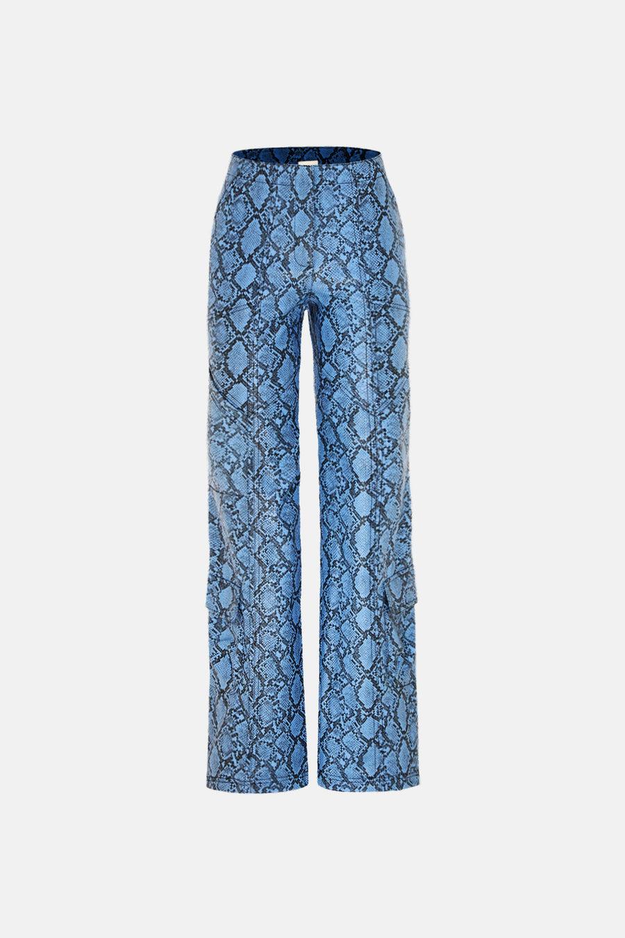 VIVI CARGO TROUSERS / BLUE SNAKE PATTERNED