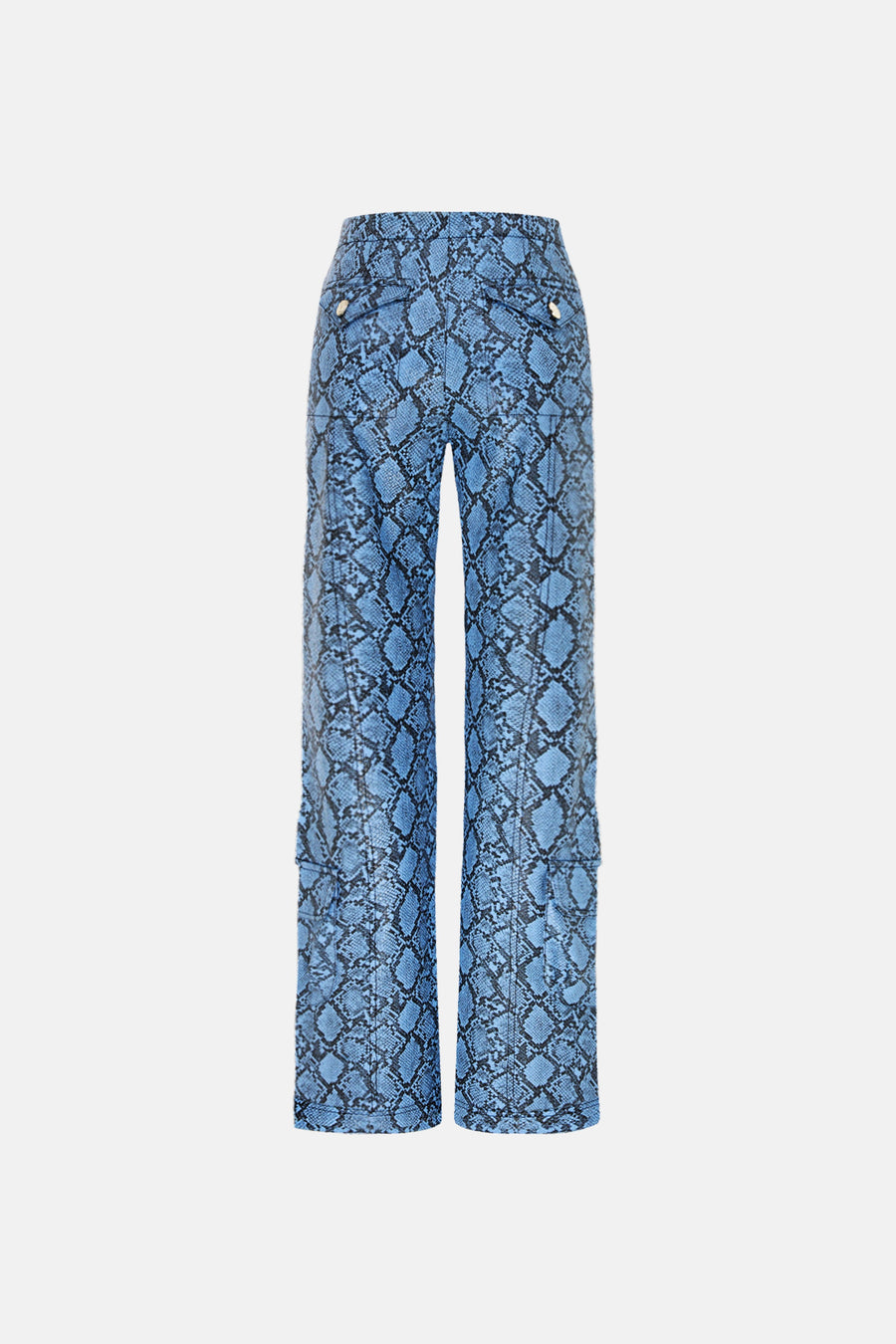 VIVI CARGO TROUSERS / BLUE SNAKE PATTERNED