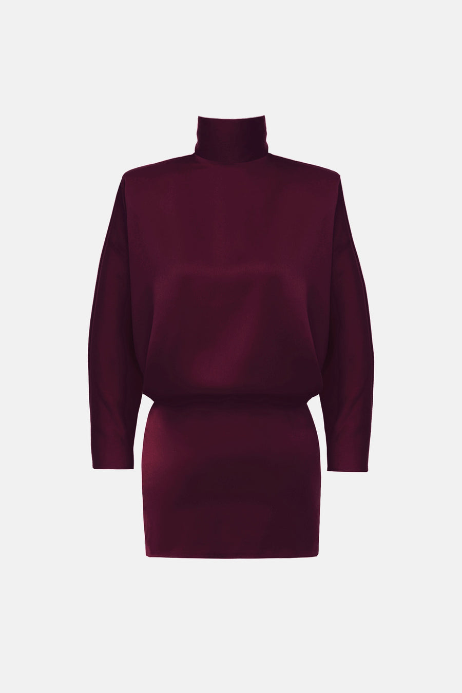 AMORE SATIN DRESS / BORDEAUX