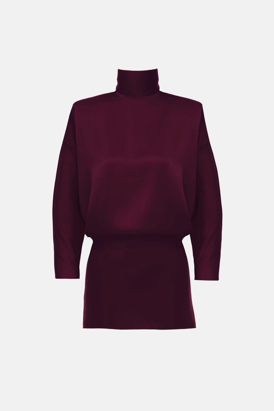 AMORE SATIN DRESS / BORDEAUX