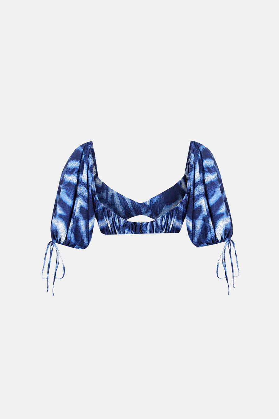 BONITA CROP TOP / NAVY BLUE PATTERNED