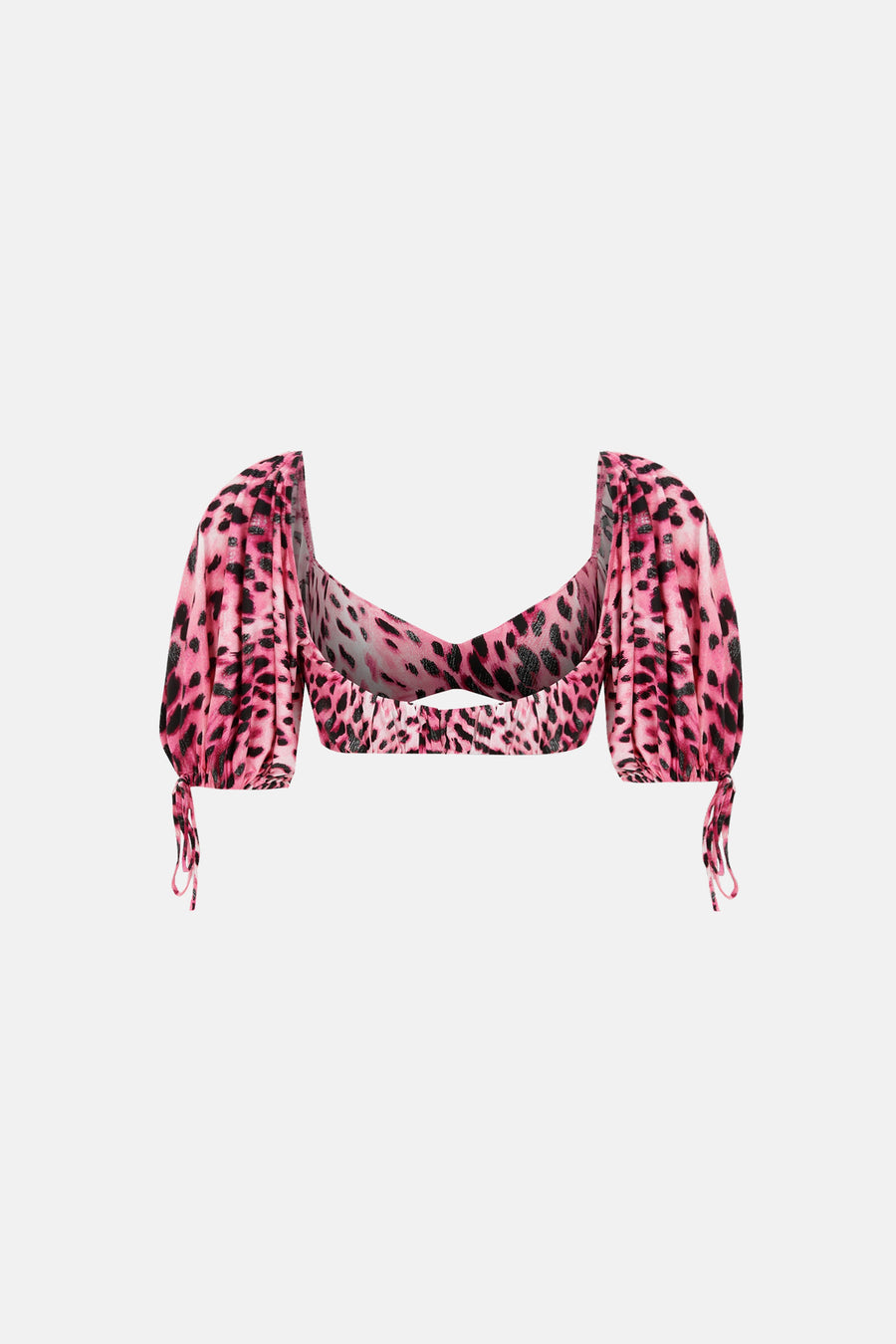 BONITA CROP TOP / PINK JUNGLE PATTERN