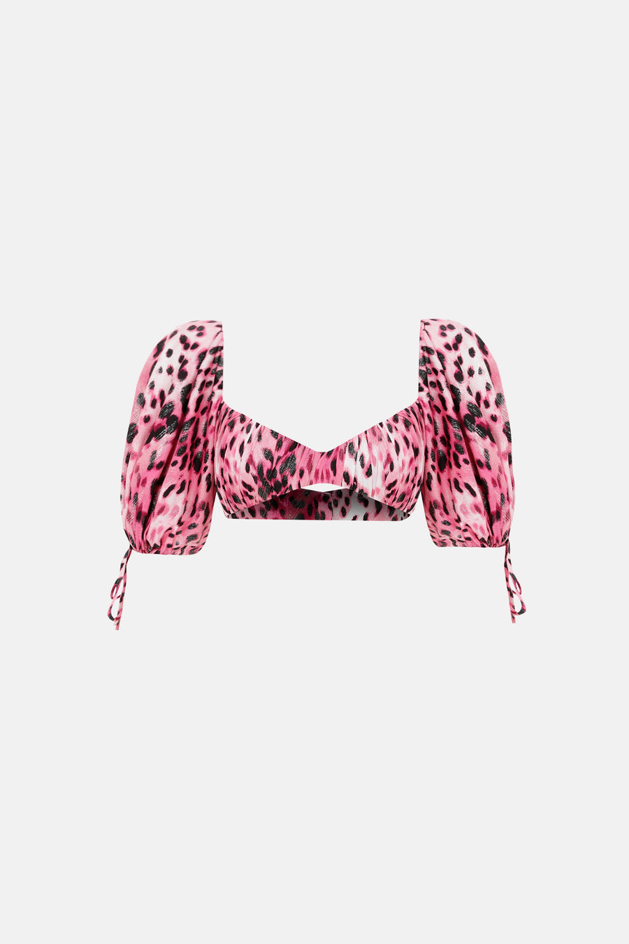 BONITA CROP TOP / PINK JUNGLE PATTERN