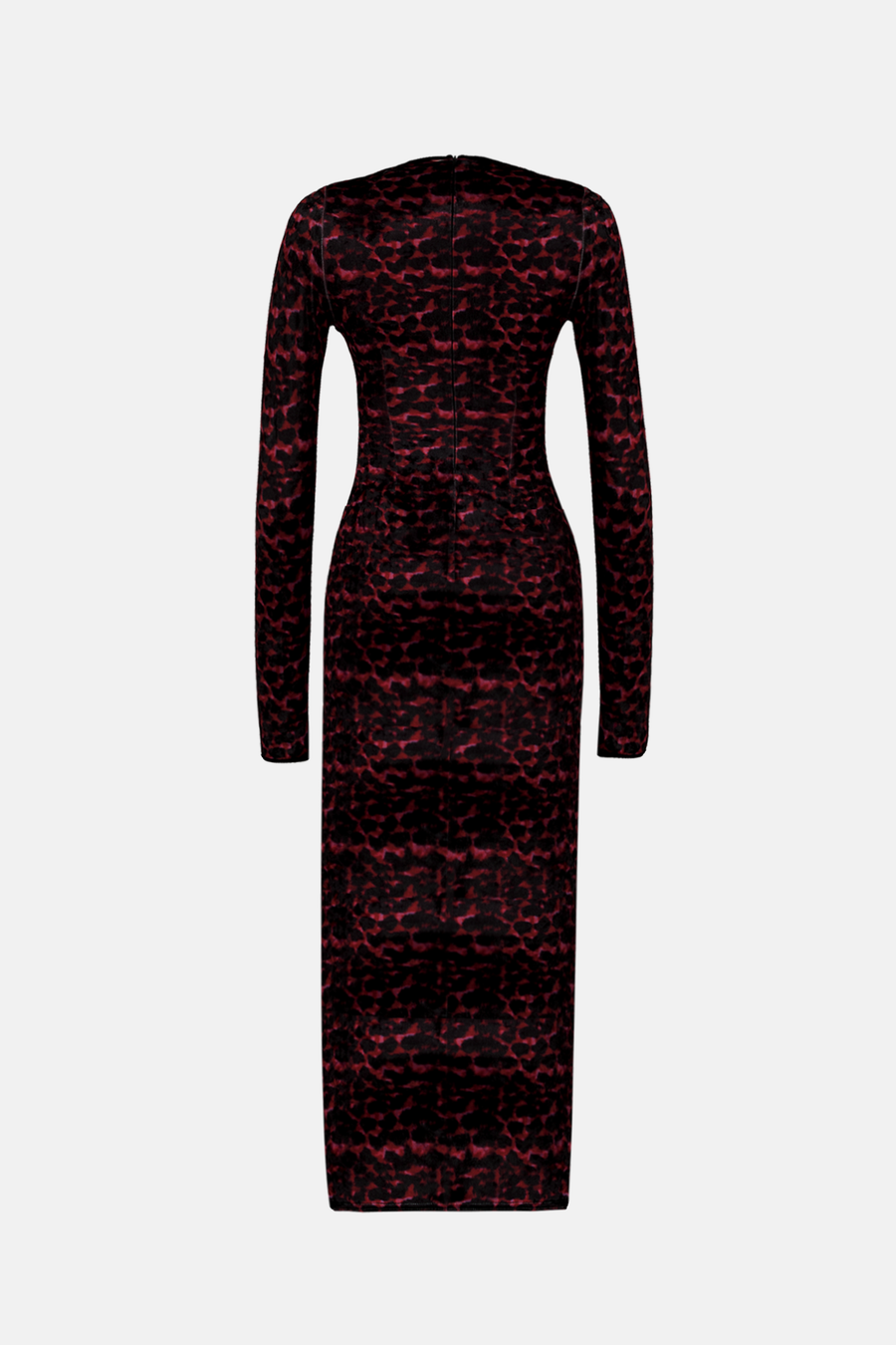 CRUELLA MAXI DRESS / BORDEAUX LEOPARD