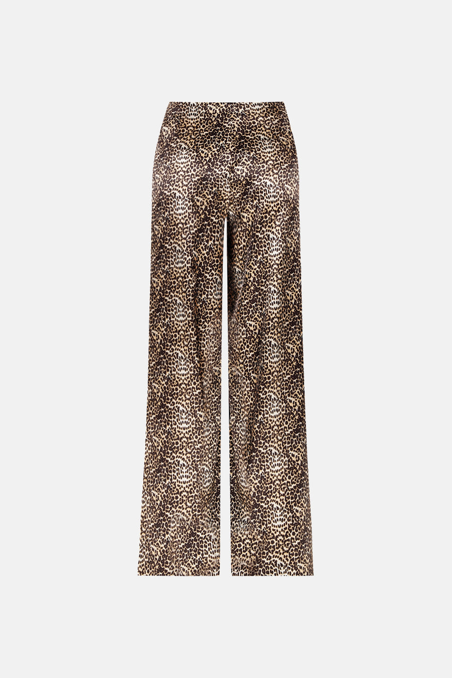 DION SATIN TROUSERS / LEOPARD PATTERN