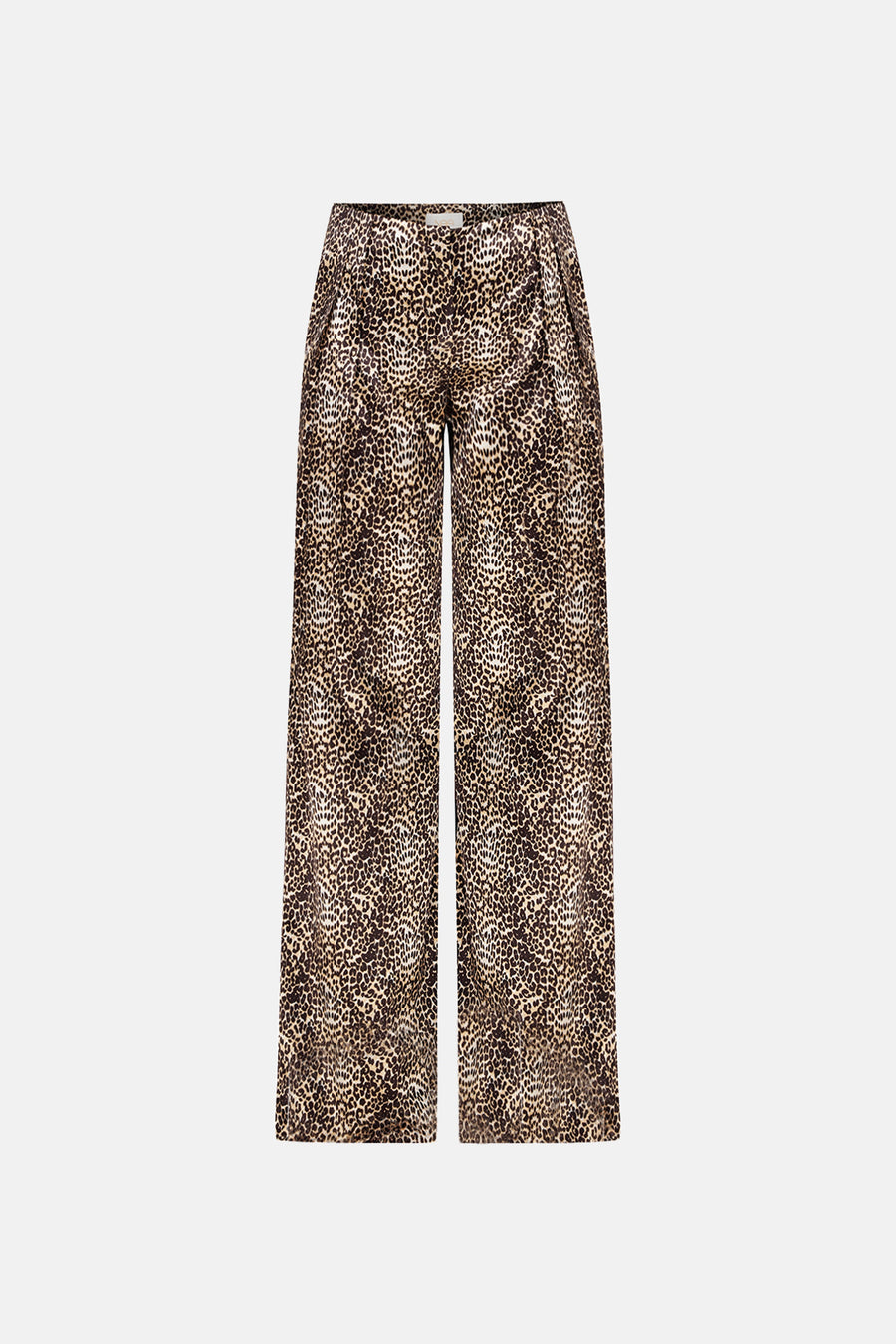 DION SATIN TROUSERS / LEOPARD PATTERN