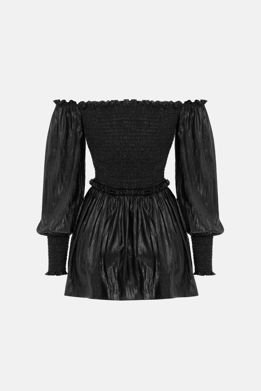 LAWANA DRESS / BLACK LEATHERETTE