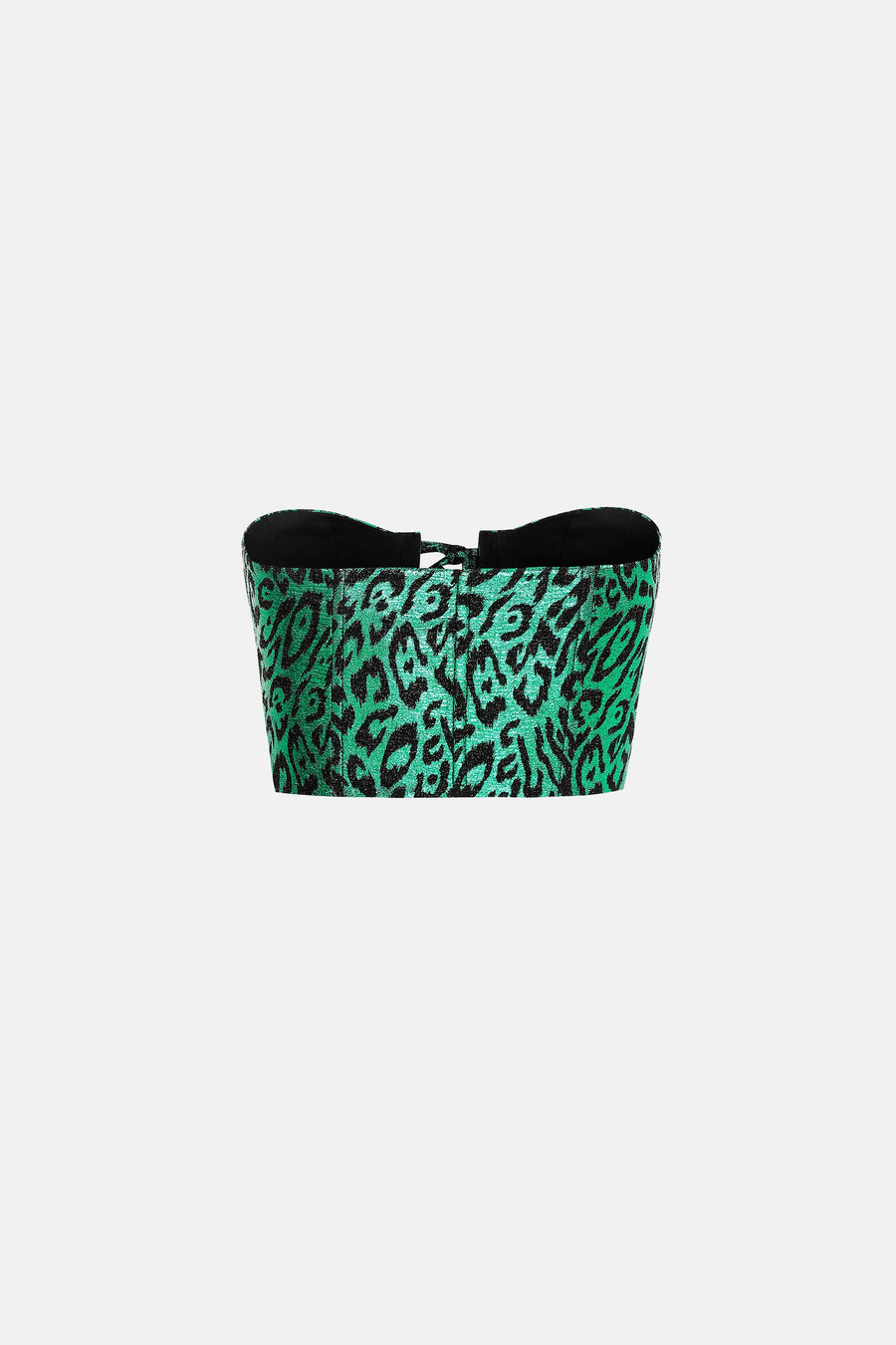 NIGHT FEVER BUSTIER / GREEN LEOPARD PATTERNED