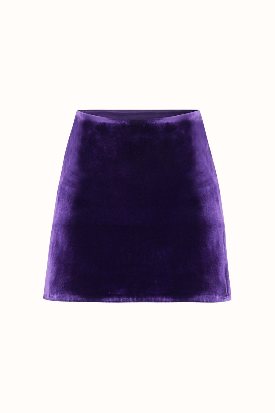 RUMI MINI SKIRT / PURPLE SILK VELVET