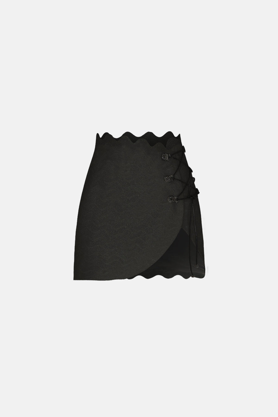 SHEA MINI SKIRT / SHINY BLACK