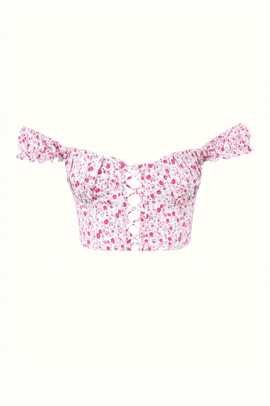 Lily Büstiyer / Beyaz Pembe Çiçekli - NAIA ISTANBUL Shop Online