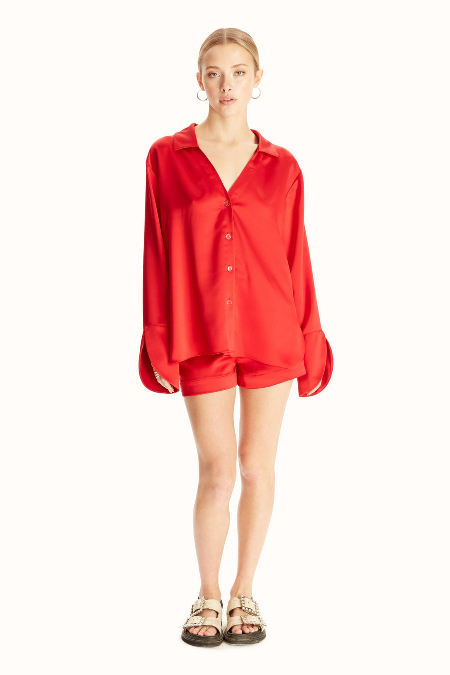 AURA SHORTS SET / RED