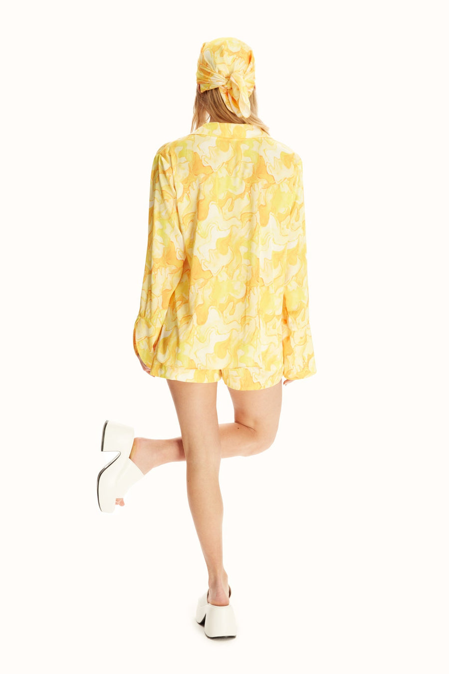 AURA SHORTS SET / YELLOW PATTERNED