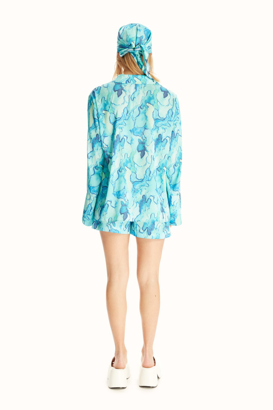 AURA SHORTS SET / TURQUOISE PATTERNED