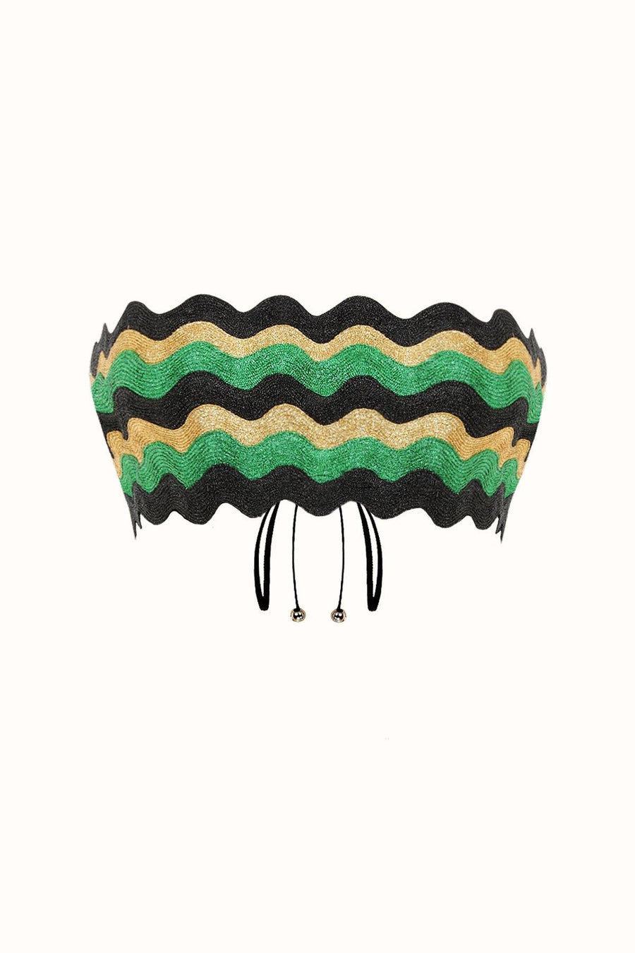 SHEA CROP TOP / YEŞİL & GOLD - NAIA ISTANBUL Shop Online