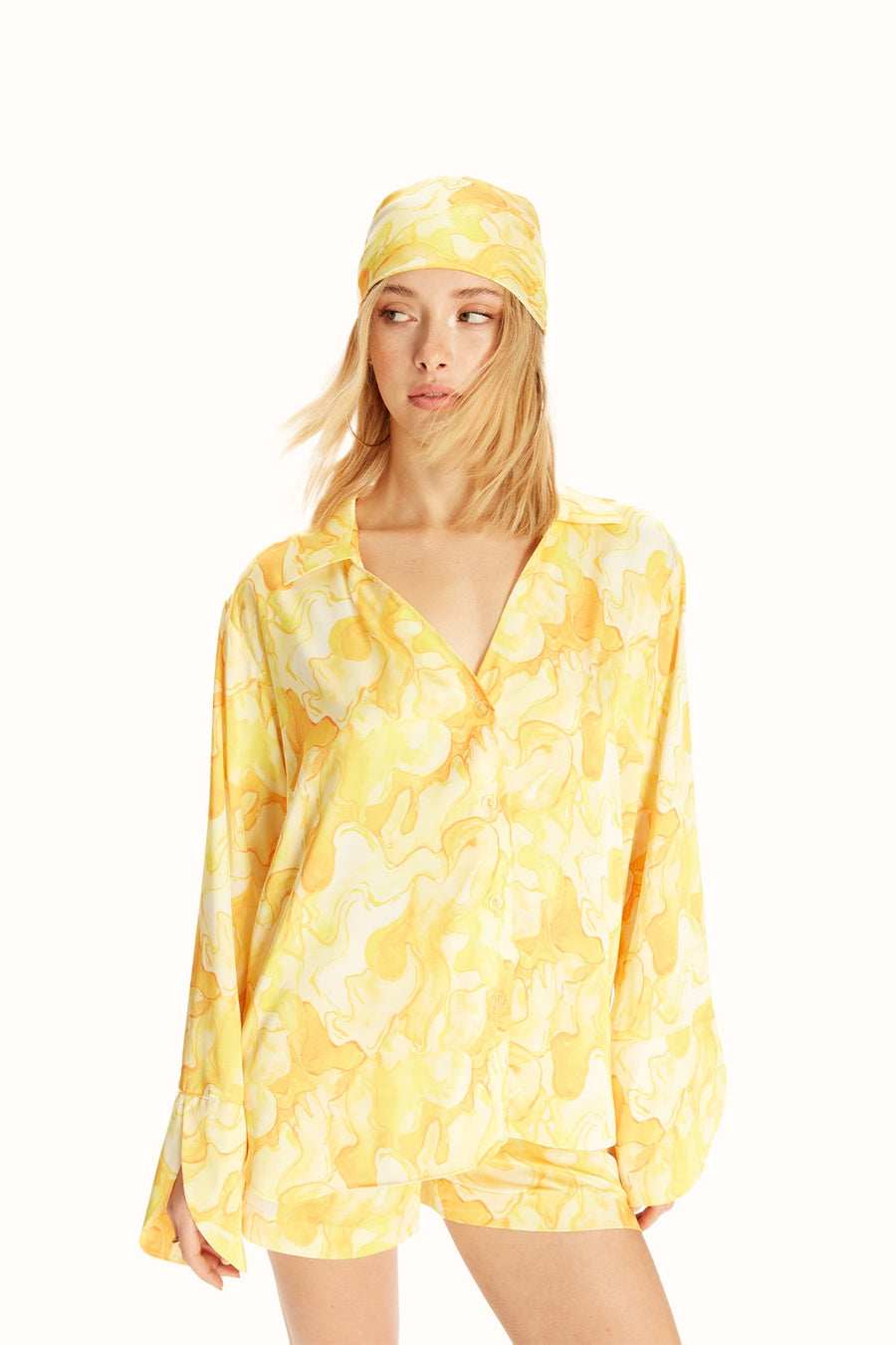 AURA SCARF / YELLOW PATTERNED