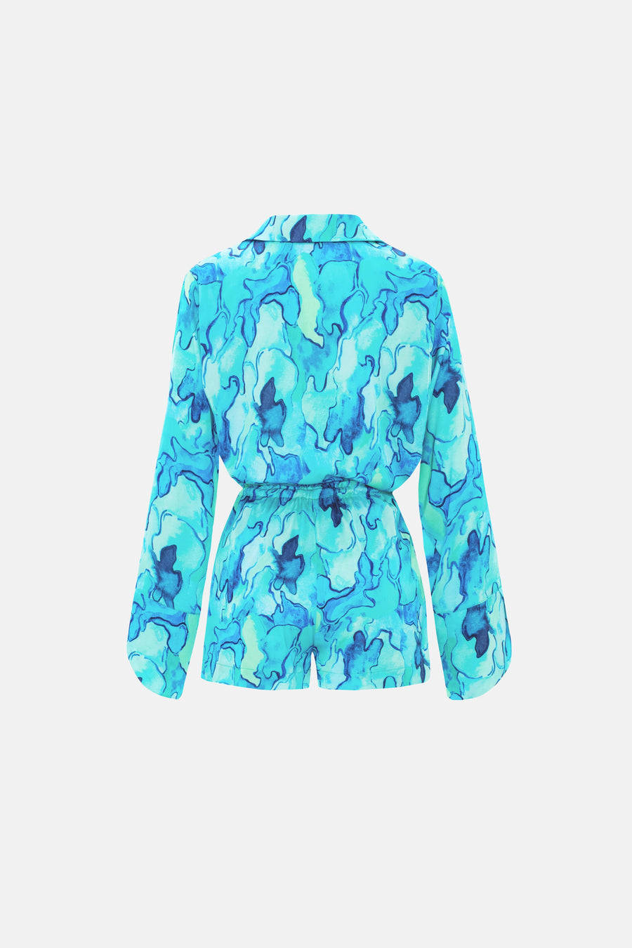 AURA SHORTS SET / TURQUOISE PATTERNED