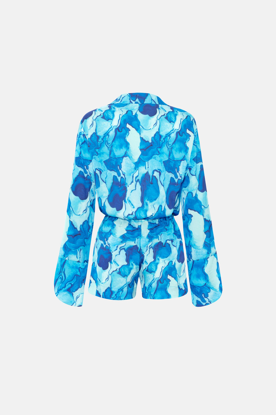 AURA SHORTS SET / BLUE PATTERNED