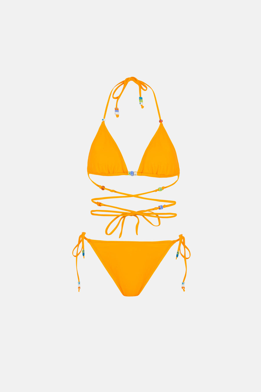 CALYPSO BEADED BIKINI / ORANGE