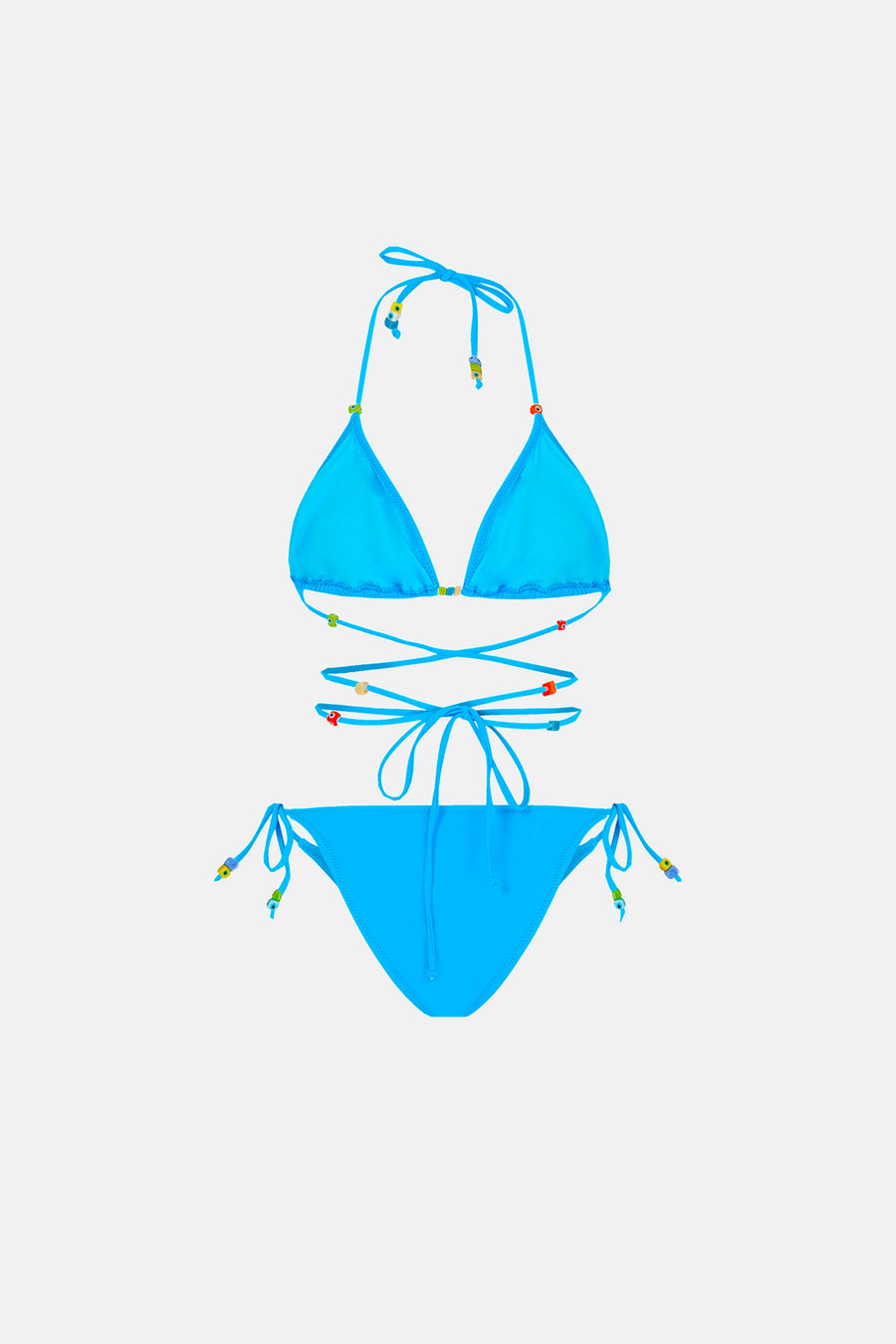 CALYPSO BEADED BIKINI  / BLUE