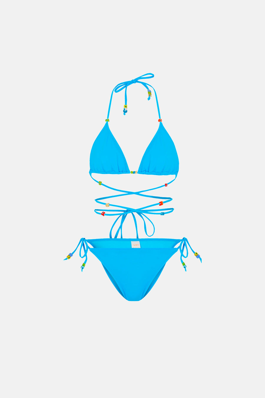 CALYPSO BEADED BIKINI  / BLUE