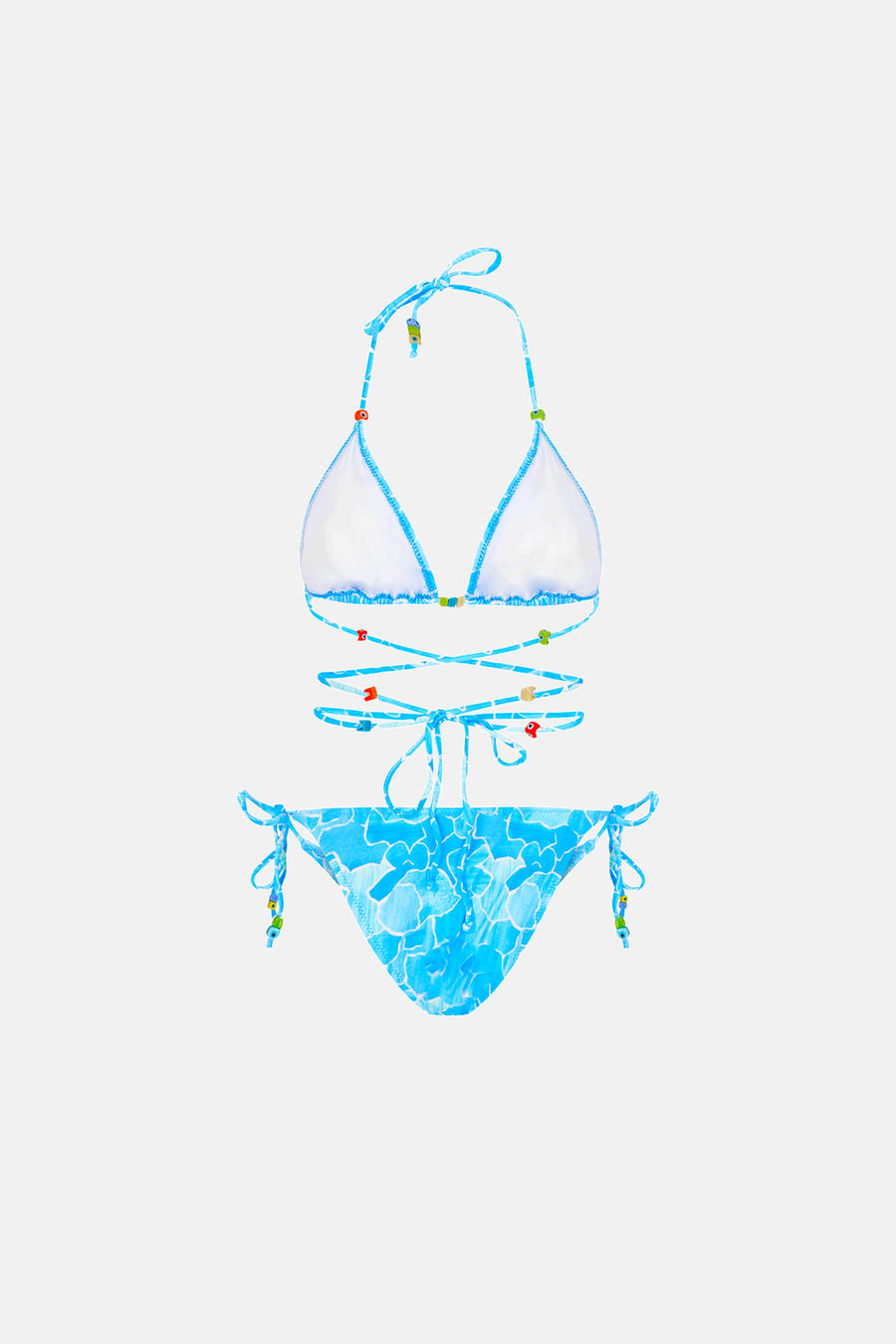 CALYPSO BEADED BIKINI / AQUAMARINE