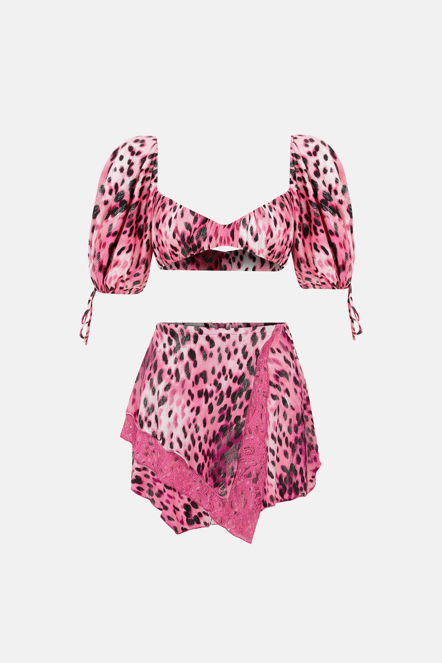 BONITA MINI SKIRT / PINK JUNGLE PATTERN