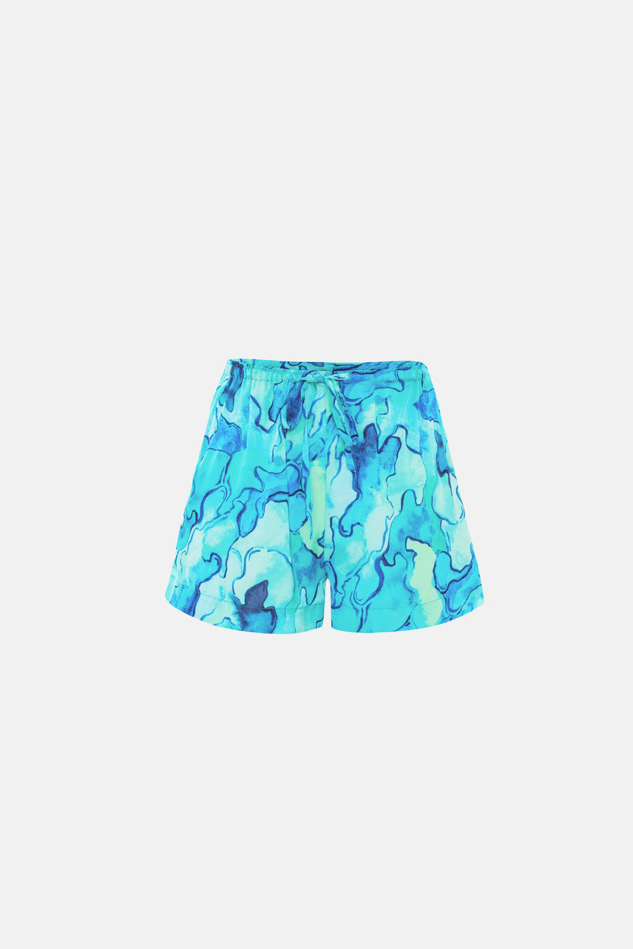 AURA SHORTS SET / TURQUOISE PATTERNED