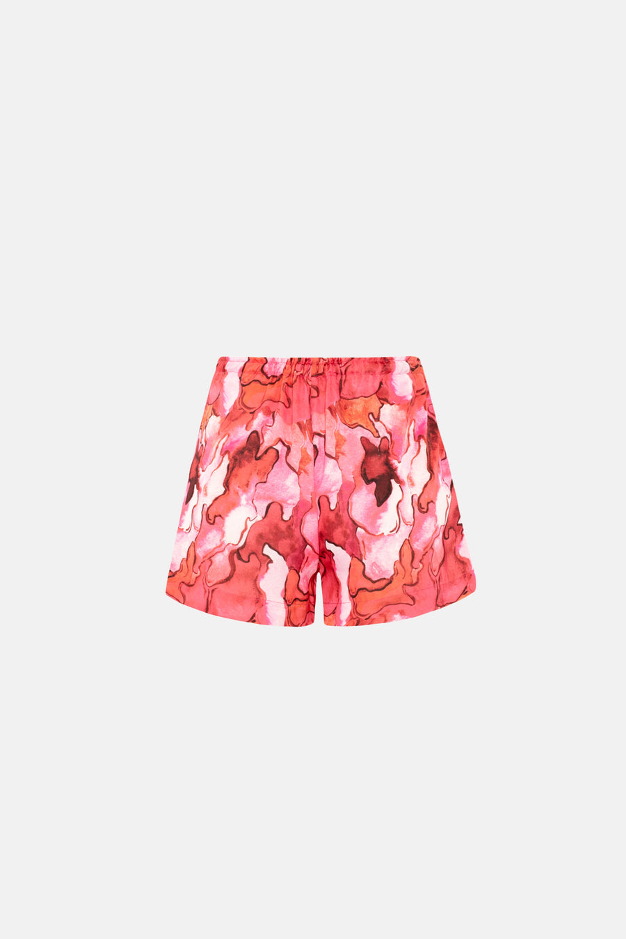 AURA SHORTS SET / RED PATTERNED