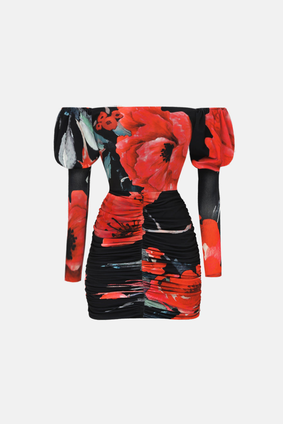 IVY DRESS / RED FLORAL PATTERN