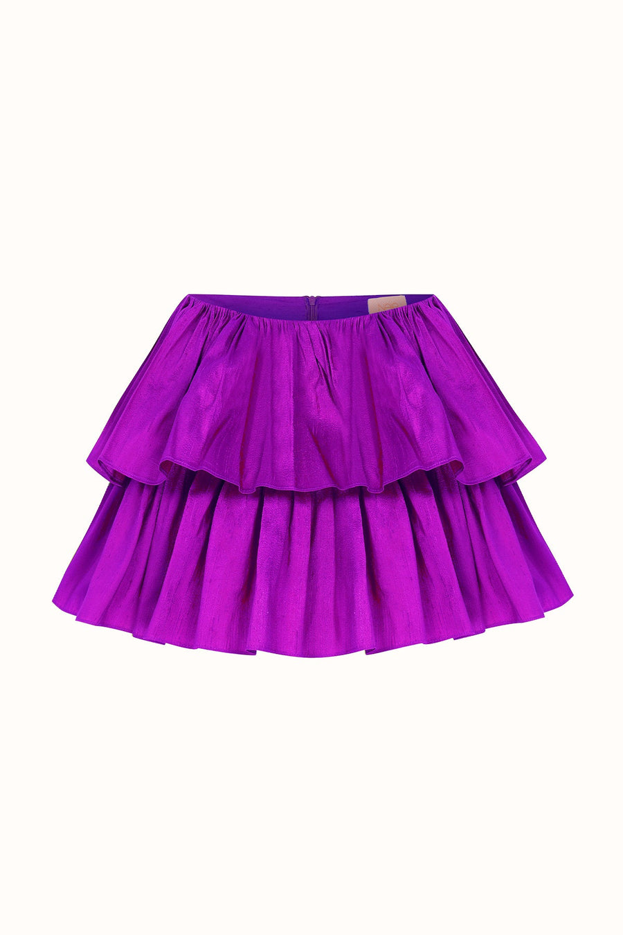 LOTTIE SILK MINI SKIRT / PURPLE