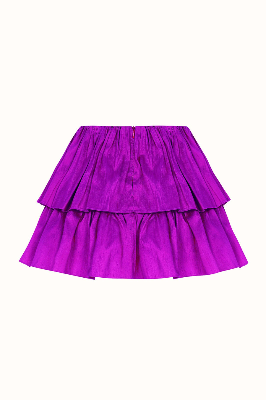 LOTTIE SILK MINI SKIRT / PURPLE