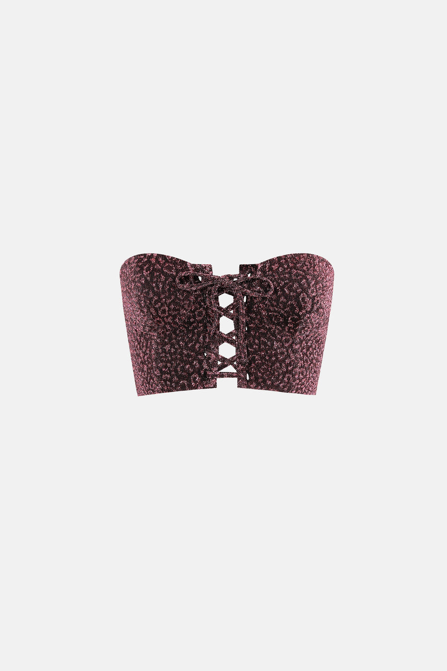 NIGHT FEVER BUSTIER / PINK LEOPARD PATTERNED